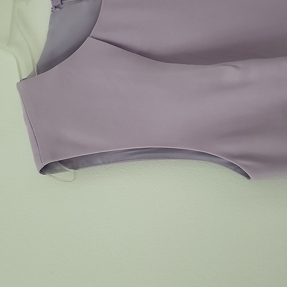 Roland Mouret Elegant Wool and Silk Lavender Sleeveless Sheath Midi Dress Sz 10 - Picture 9 of 16